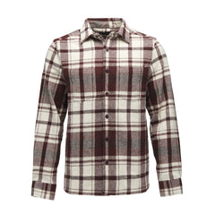 Burgundy-Off White Plaid