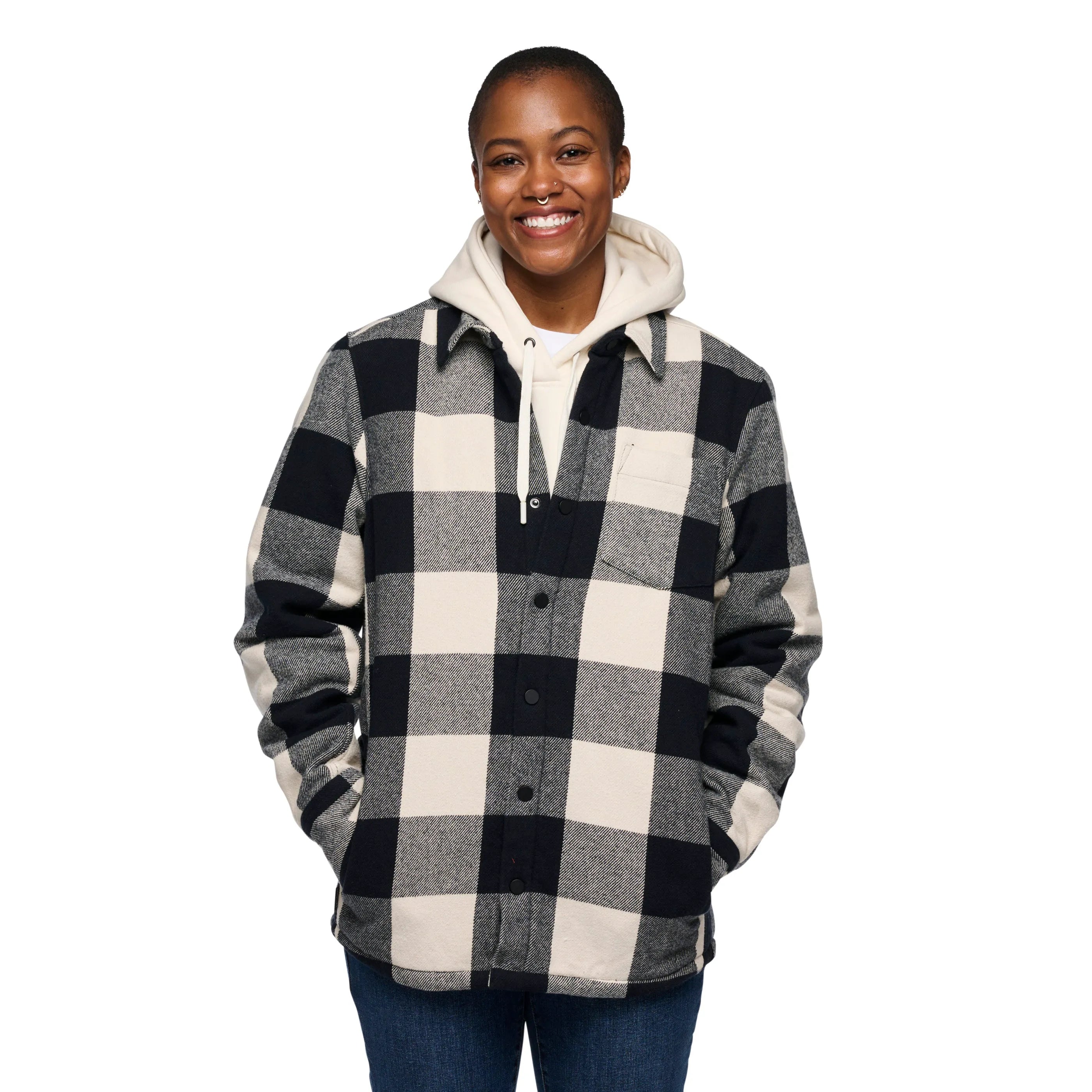Pale Mauve-Off White Plaid